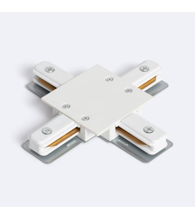 Connecteur Type X pour Rail Monophasé Borgia Encastré Aluminium - 123166 - vue 1