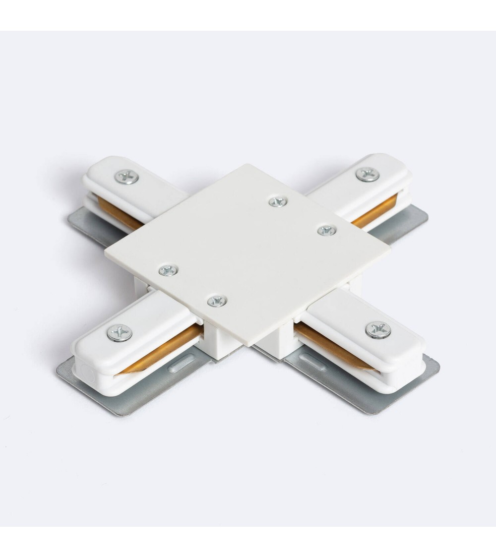 Connecteur Type X pour Rail Monophasé Borgia Encastré Aluminium - 123166 - vue 1