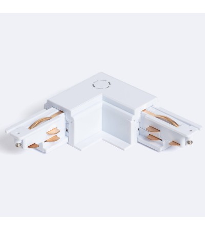 Connecteur 'Right Side' Type L pour Rail Triphasé DALI Track Encastré Aluminium - 123181 - vue 1