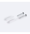 Rail Triphasé DALI Track Encastré Aluminium pour Spots LED 1 Mètre - 123206 - vue 6
