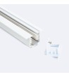 Rail Triphasé DALI Track Encastré Aluminium pour Spots LED 1 Mètre - 123206 - vue 10