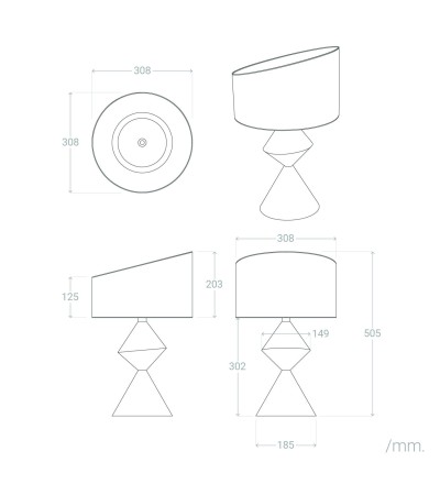 Lampe à Poser Métal Ryhall - 123356 - vue 3