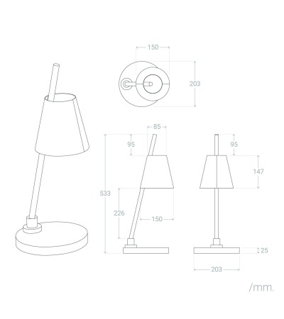 Lampe à Poser Métal Bardney - 123376 - vue 3
