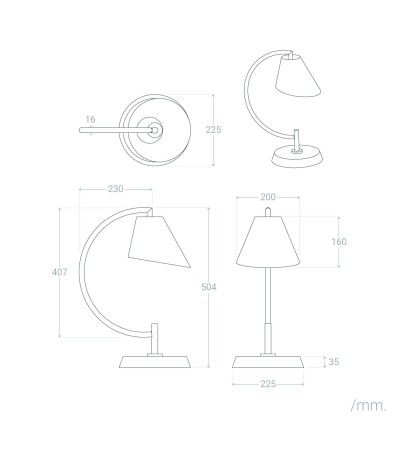 Lampe à Poser Métal Edern - 123386 - vue 3
