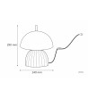 Lampe à Poser Métal Aluminium Krobotek - 123486 - vue 9