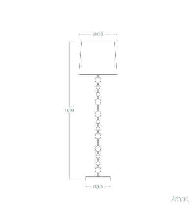 Lampadaire Métal Zunga - 123786 - vue 3