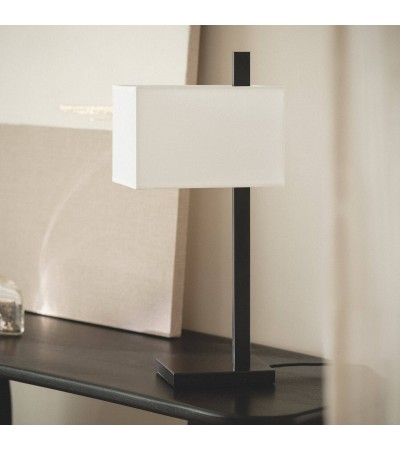 Lampe à Poser Métal et Tissu avec Port USB et Interrupteur Tactile Malena