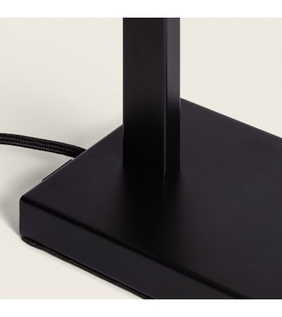 Lampe à Poser Métal et Tissu avec Port USB et Interrupteur Tactile Malena - 124006 - vue 4