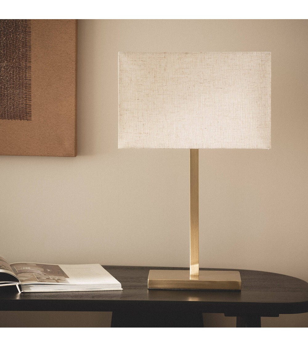 Lampe à Poser Métal et Tissu avec Port USB et Interrupteur Tactile Katie - 124041 - vue 1