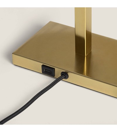 Lampe à Poser Métal et Tissu avec Port USB et Interrupteur Tactile Katie - 124041 - vue 6