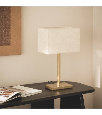 Lampe à Poser Métal et Tissu avec Port USB et Interrupteur Tactile Katie - 124041 - vue 9