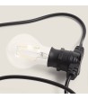 Kit Guirlande Lumineuse Extérieure IP44 5m Noire + 5 Ampoules Filament LED B22 6W G95 - 124216 - vue 7