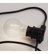 Kit Guirlande Lumineuse Extérieure IP44 5m Noire + 5 Ampoules Filament LED B22 6W G95 - 124216 - vue 8