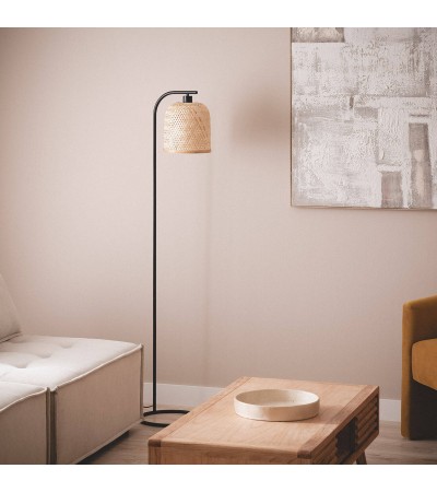 Lampadaire Métal et Bambou Adola