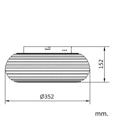 Plafonnier LED 24W Rond Métal Ø350 mm Junai - 124501 - vue 8