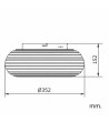 Plafonnier LED 24W Rond Métal Ø350 mm Junai - 124501 - vue 8