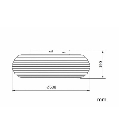 Plafonnier LED 48W Rond Métal Ø500 mm Junai - 124506 - vue 7
