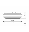 Plafonnier LED 48W Rond Métal Ø500 mm Junai - 124506 - vue 7