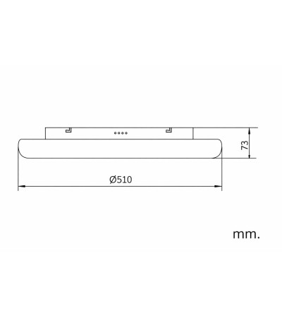 Plafonnier LED 48W Rond Métal Ø500 mm Irlava - 124591 - vue 7