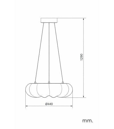 Suspension LED 36W Ø450 mm Tarby - 124606 - vue 9