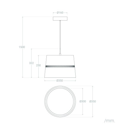 Suspension LED 28W Métal Walital - 124656 - vue 4
