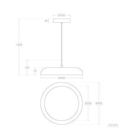 Suspension LED 28W Métal Deyang - 124666 - vue 10