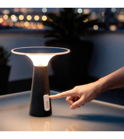 Lampe de Table Solaire d'Extérieur LED Portable avec Batterie USB Rechargeable Soucha