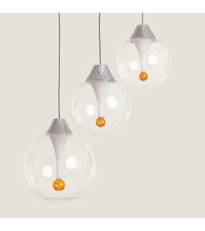 Suspension LED Verre 30W Liborina 3 Spots - 124971 - vue 3