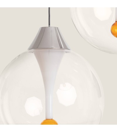 Suspension LED Verre 30W Liborina 3 Spots - 124971 - vue 7