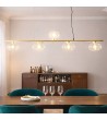 Suspension Aluminium et Verre 5 Spots Hassi - 124996 - vue 1