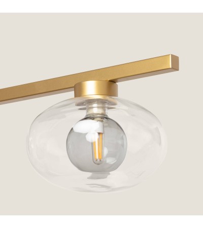Suspension Aluminium et Verre 5 Spots Hassi - 124996 - vue 5