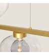 Suspension Aluminium et Verre 5 Spots Hassi - 124996 - vue 6