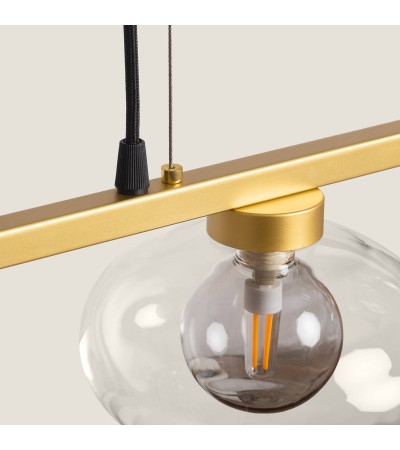Suspension Aluminium et Verre 5 Spots Hassi - 124996 - vue 7