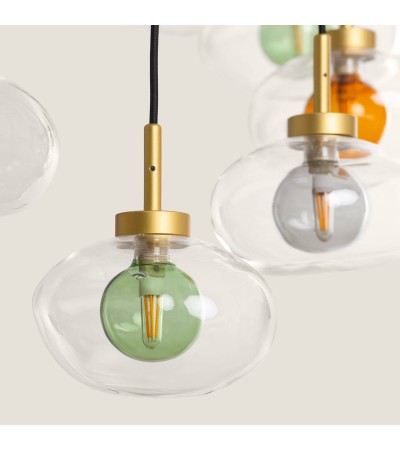 Suspension Aluminium et Verre 12 Spots Hassi - 125011 - vue 6