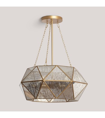 Suspension Métal et Verre Octagon - 125181 - vue 3