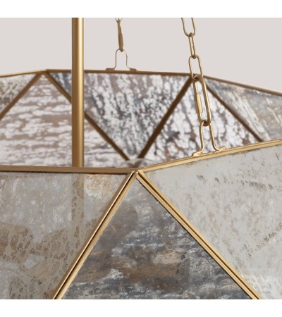 Suspension Métal et Verre Octagon - 125181 - vue 4