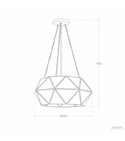 Suspension Métal et Verre Octagon - 125181 - vue 10