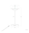 Lampe à Poser LED Portable Extérieure Métal avec Batterie Rechargeable Milevani - 125236 - vue 7