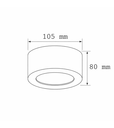 Plafonnier LED 8W Rond Tokkai Ø 105 mm - 125481 - vue 9
