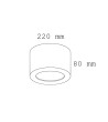 Plafonnier LED 24W Rond Tokkai Ø 175 mm - 125486 - vue 4