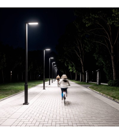 Lampadaire LED 60W Harlem Chip OSRAM 135 lm/W Noir - 125831 - vue 12