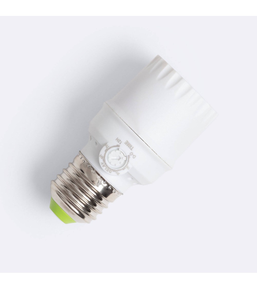 Capteur Crépusculaire avec Minuterie pour Ampoules E27 - 126606 - vue 1