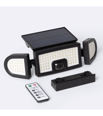 Projecteur Solaire LED IP65 7W avec Détecteur de Mouvement PIR et Détecteur Crépusculaire - 126681 - vue 12
