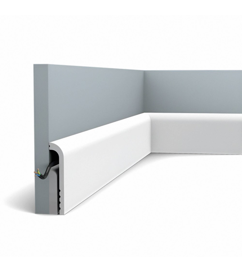 Moulure Plinthe Cache Câbles 2m Bend - 126811 - vue 1