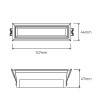 Spot Linéaire LED 7W Encastrable Neale CRI90 Coupe 140x35 mm - 126823 - vue 3