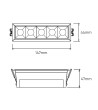 Spot LED Linéaire 7W Encastrable Batyo CRI90 Coupe 140x35 mm - 126828 - vue 9