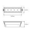 Spot LED Linéaire 7W Encastrable Catyo CRI90 Coupe 140x35 mm - 126833 - vue 9