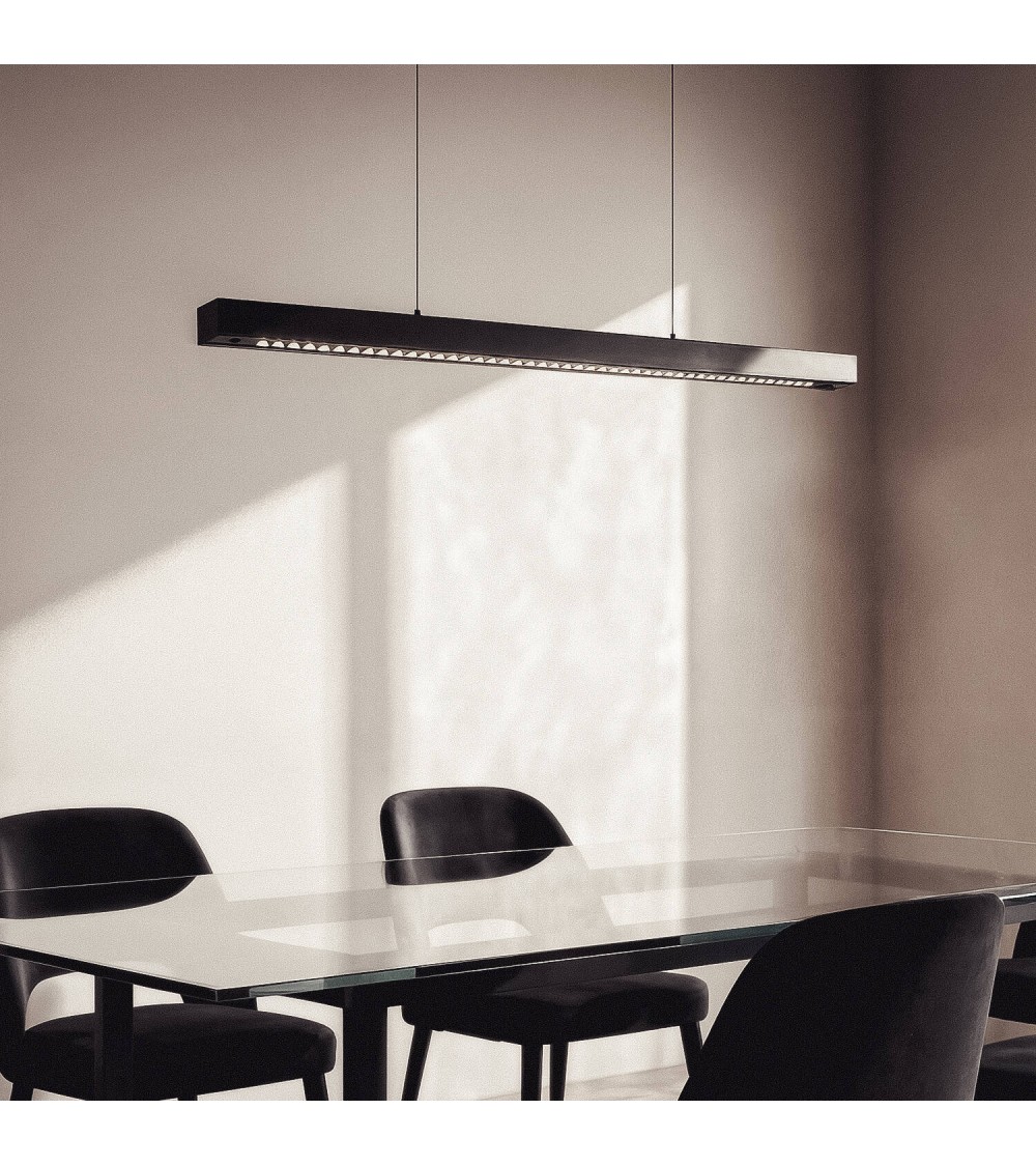 Suspension Linéaire LED 42W Aluminium CCT Éclairage Double Face Funky Sly - 126888 - vue 1