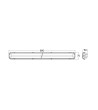 Réglette Étanche 60cm IP65 con Tubo LED Cristal 9W 140lm/W - 127166 - vue 3