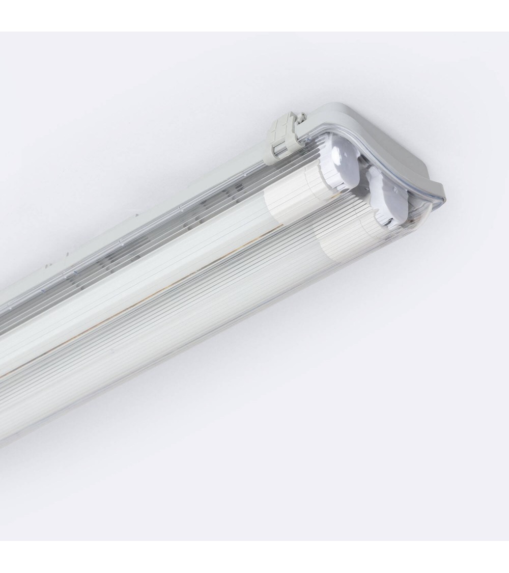 Réglette Étanche 150 cm IP65 avec deux Tubes LED Cristal 22W 140lm/W - 127195 - vue 1